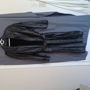 Full Length Leather Trench Coat